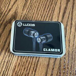 Ludos Clamor Wired Earbuds in-Ear Headphones in Black, 3.5mm, NIB
